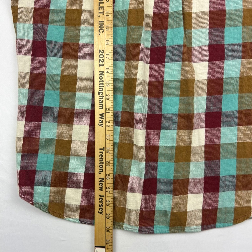 Woolrich Mens Large Plaid Flannel Button Down Shirt Multi Color Cotton 2 - Picture 10 of 11